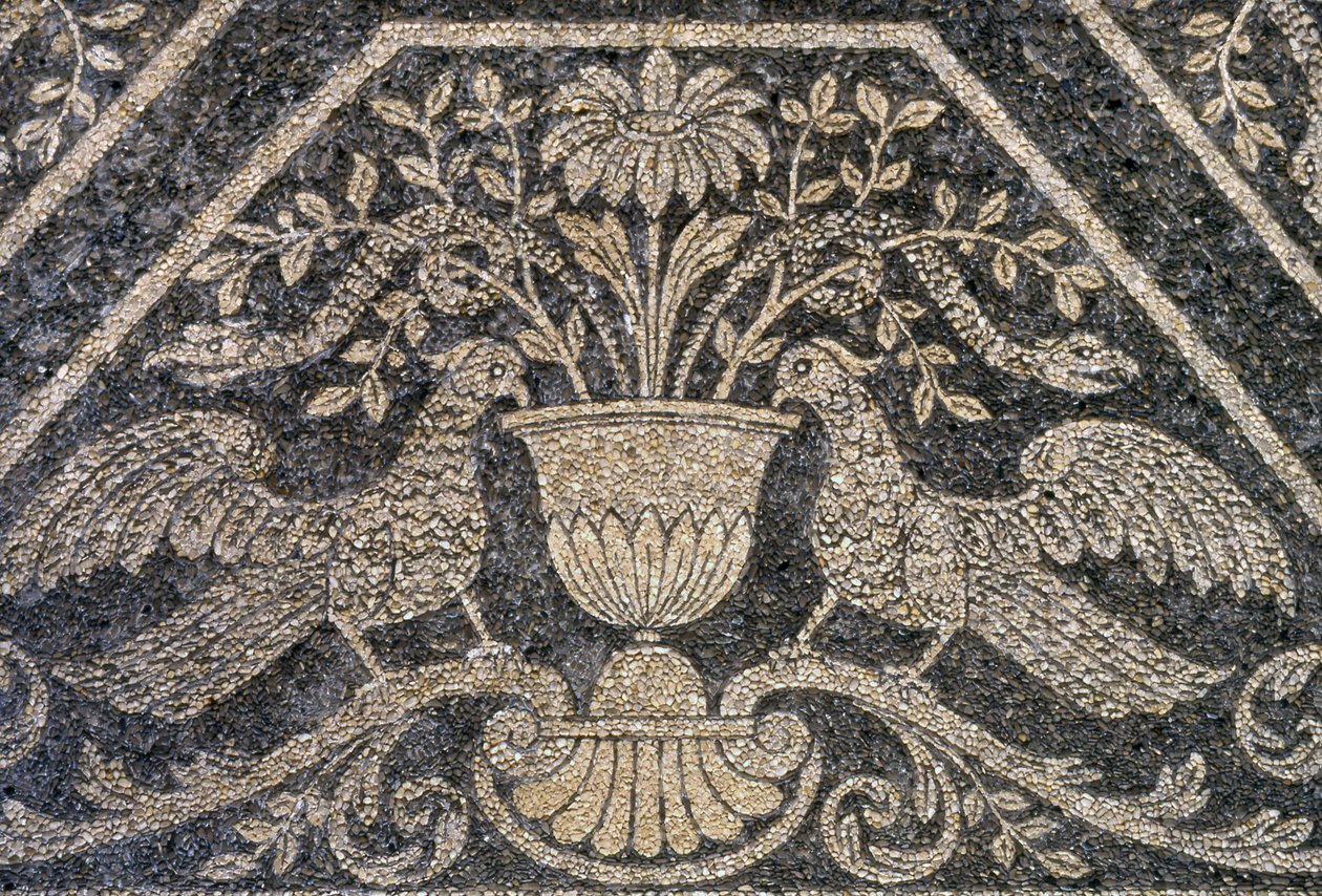 Mosaik- und Wanddekorationen, Nymphaeum in der Villa Litta Visconti Borromeo Arese, Lainate, Lombardei, Italien von Unknown
