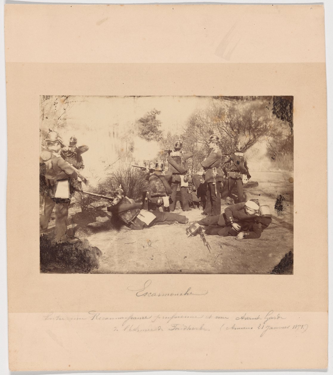 Scharmützel zwischen einer preußischen Aufklärungseinheit und Vortruppen der Armee Faidherbes (Amiens, 21. Januar 1871) von Unknown