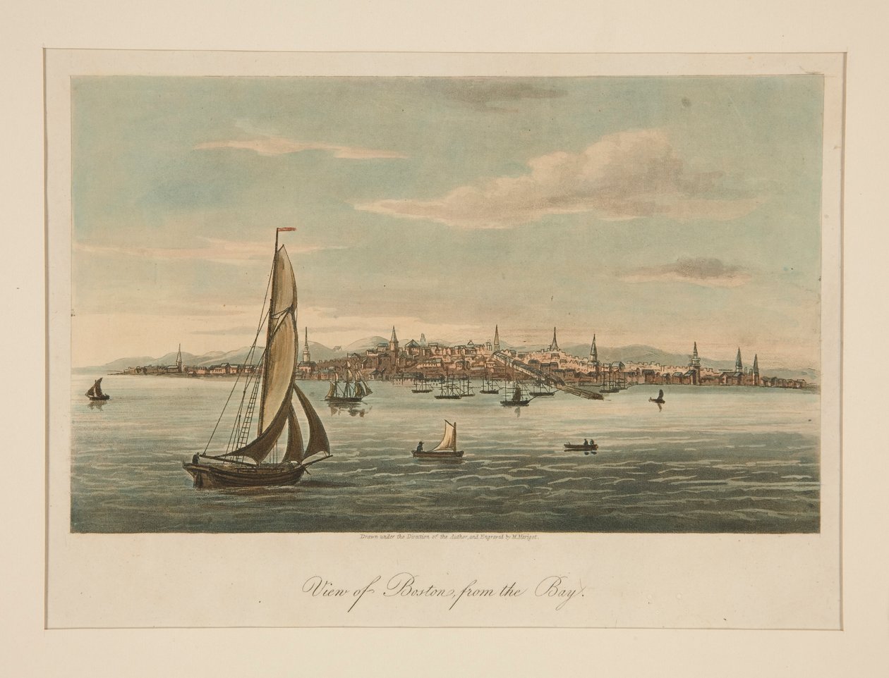 Blick auf Boston von der Bucht von Unknown