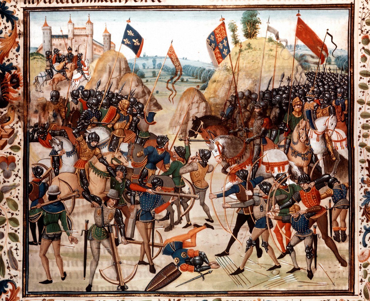 Hundertjähriger Krieg: Die Schlacht von Crecy am 26. August von Unknown artist