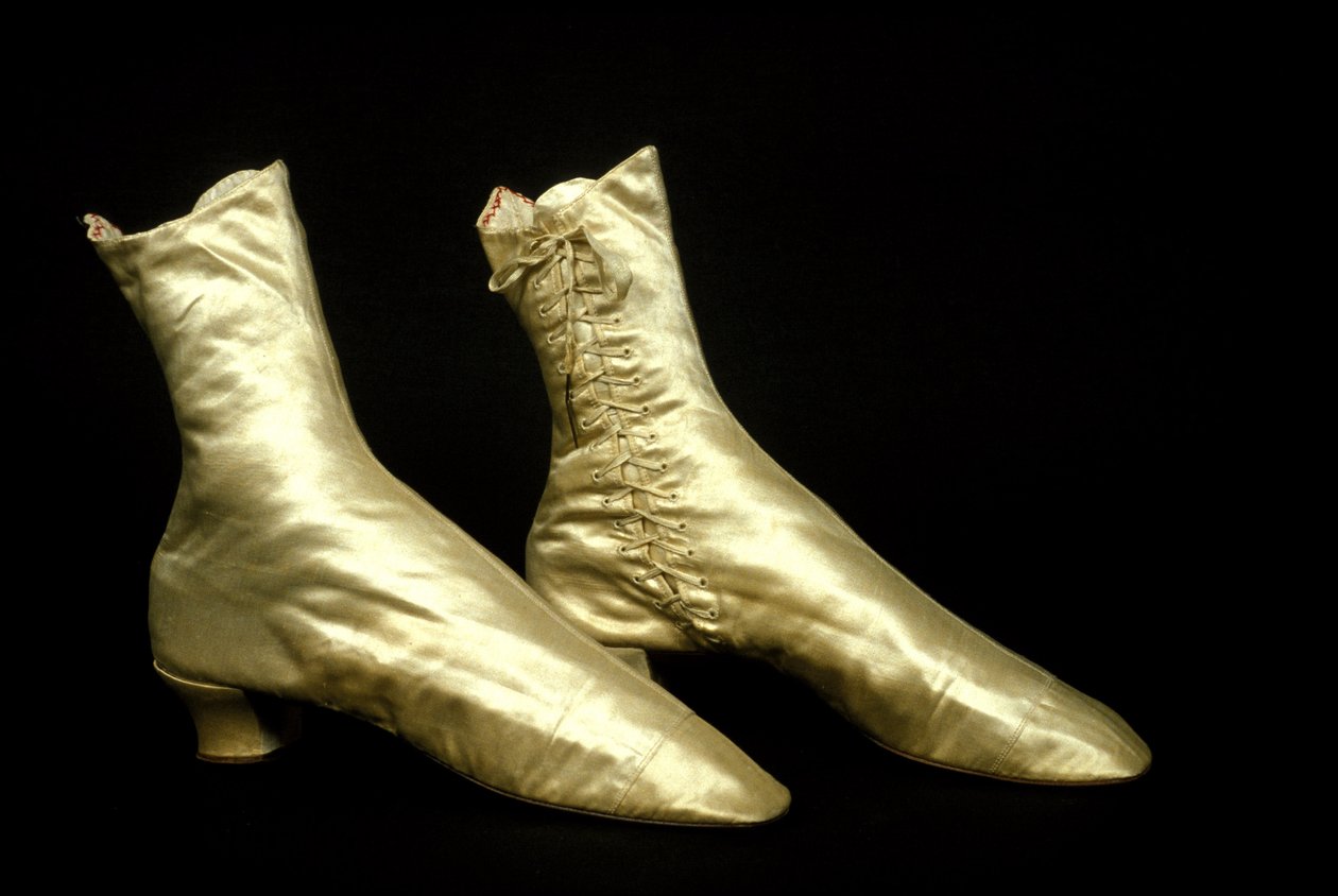 1810 Damenstiefeletten mit Absatz Museo del Castello, Mailand von Unknown artist