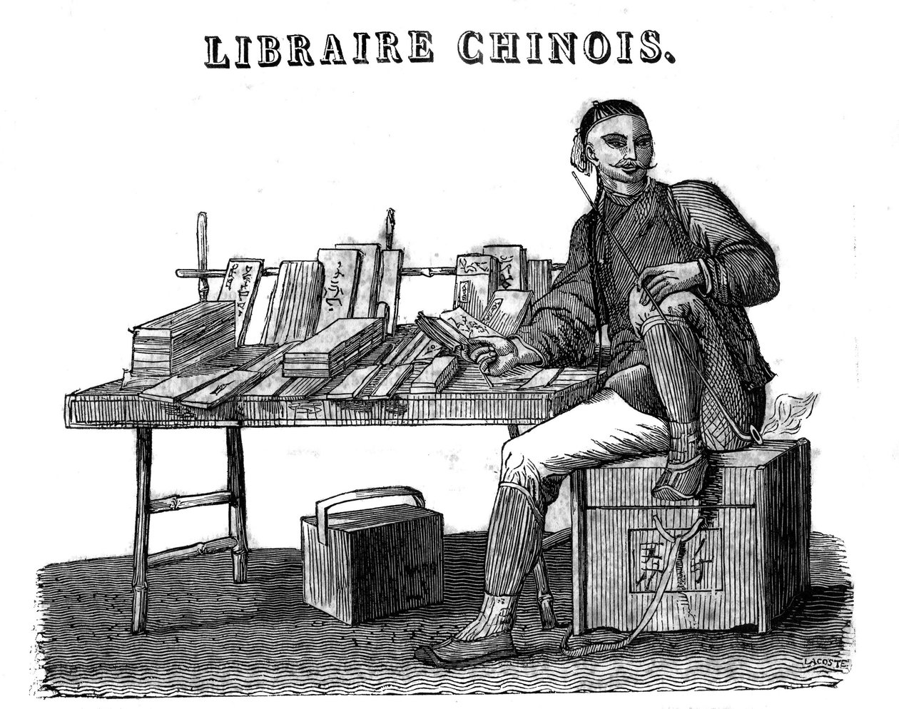 Ein chinesischer Buchhändler im 19. Jahrhundert von Unknown artist
