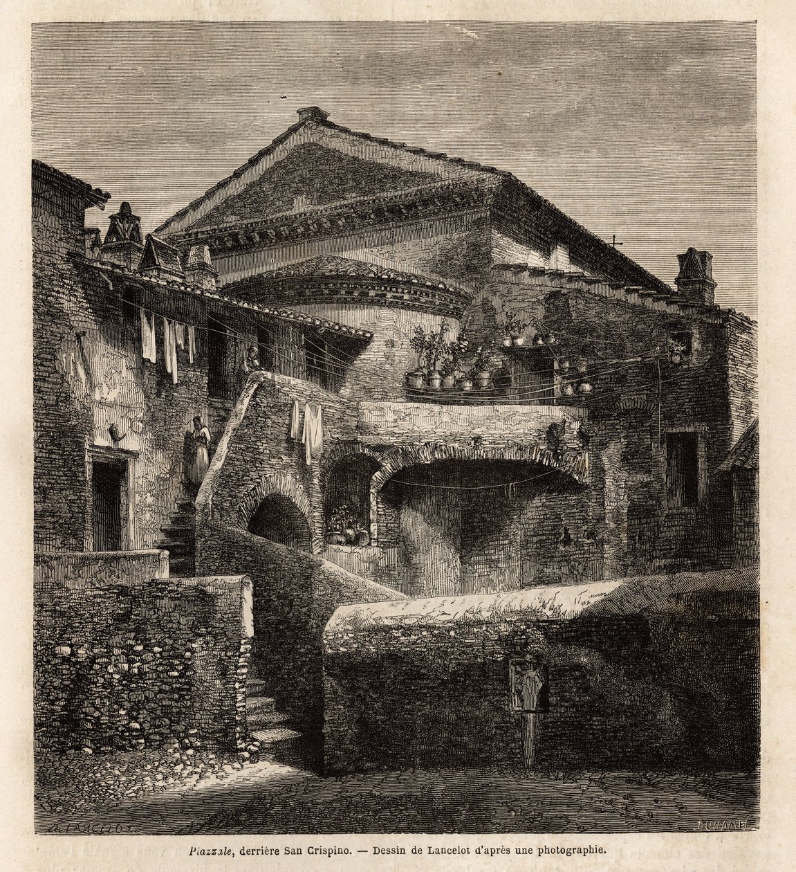 Eine Kloake hinter der Kapelle von San Crispino von Unknown artist
