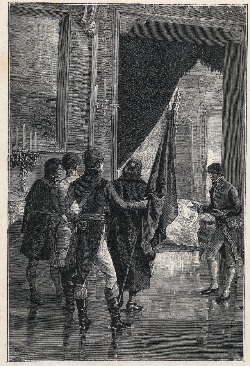 Eine Abordnung der Carbonari, der nationalistischen Geheimgesellschaft, wird Ferdinand I. der Beiden Sizilien (ehemals Ferdinand IV. von Neapel) 1820 vorgestellt von Unknown artist
