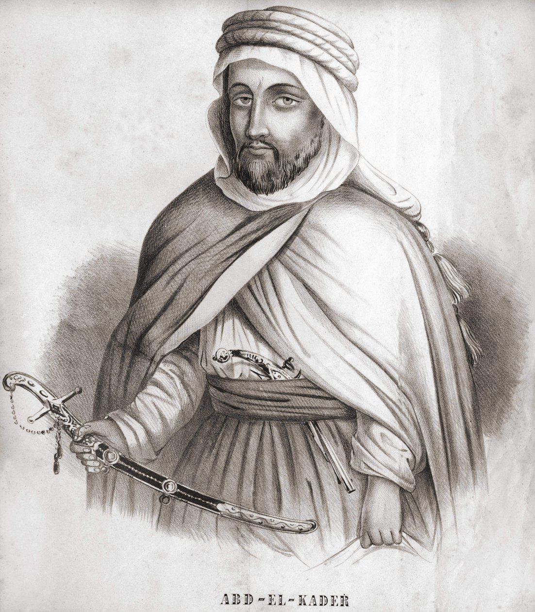Abd el Kader (1807 - 1883), arabischer Emir von Algerien von Unknown artist