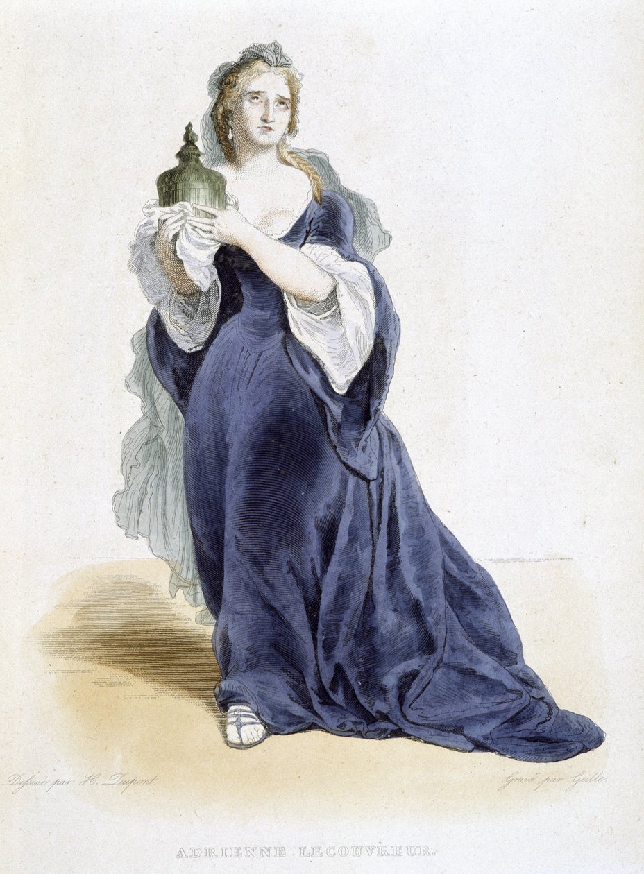 Adrienne Lecouvreur (1692-1730), französische Schauspielerin. In „le plutarque français“ 1844 - 1847, von Mennechet. Bibliothèque des Arts Décoratifs de Paris. von Unknown artist