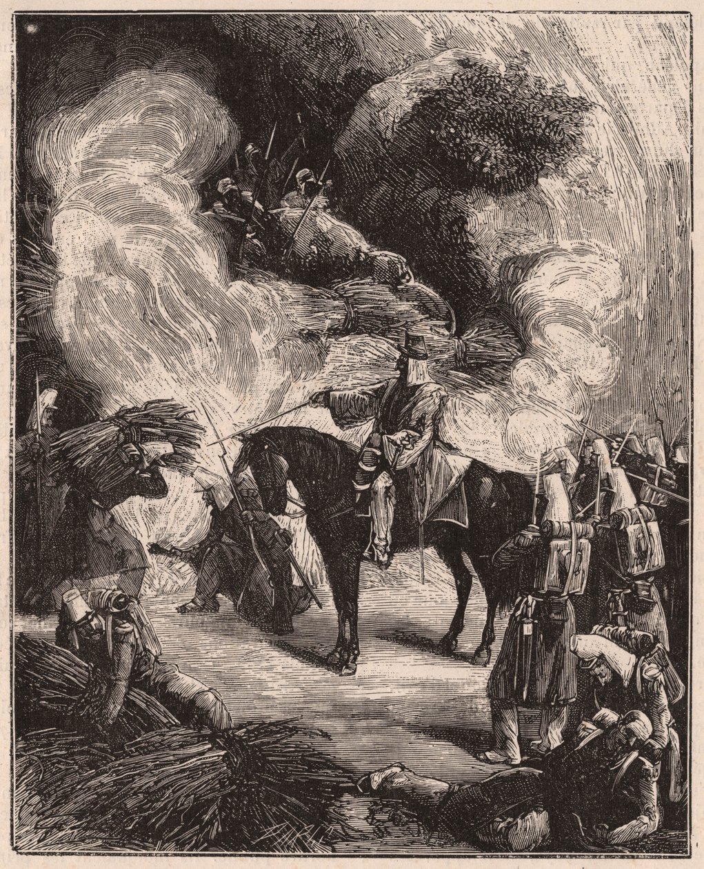Afrikanische Truppen ersticken Algerier in einer Höhle während der Eroberung des Territoriums von Regence Algier 1844-45 von Unknown