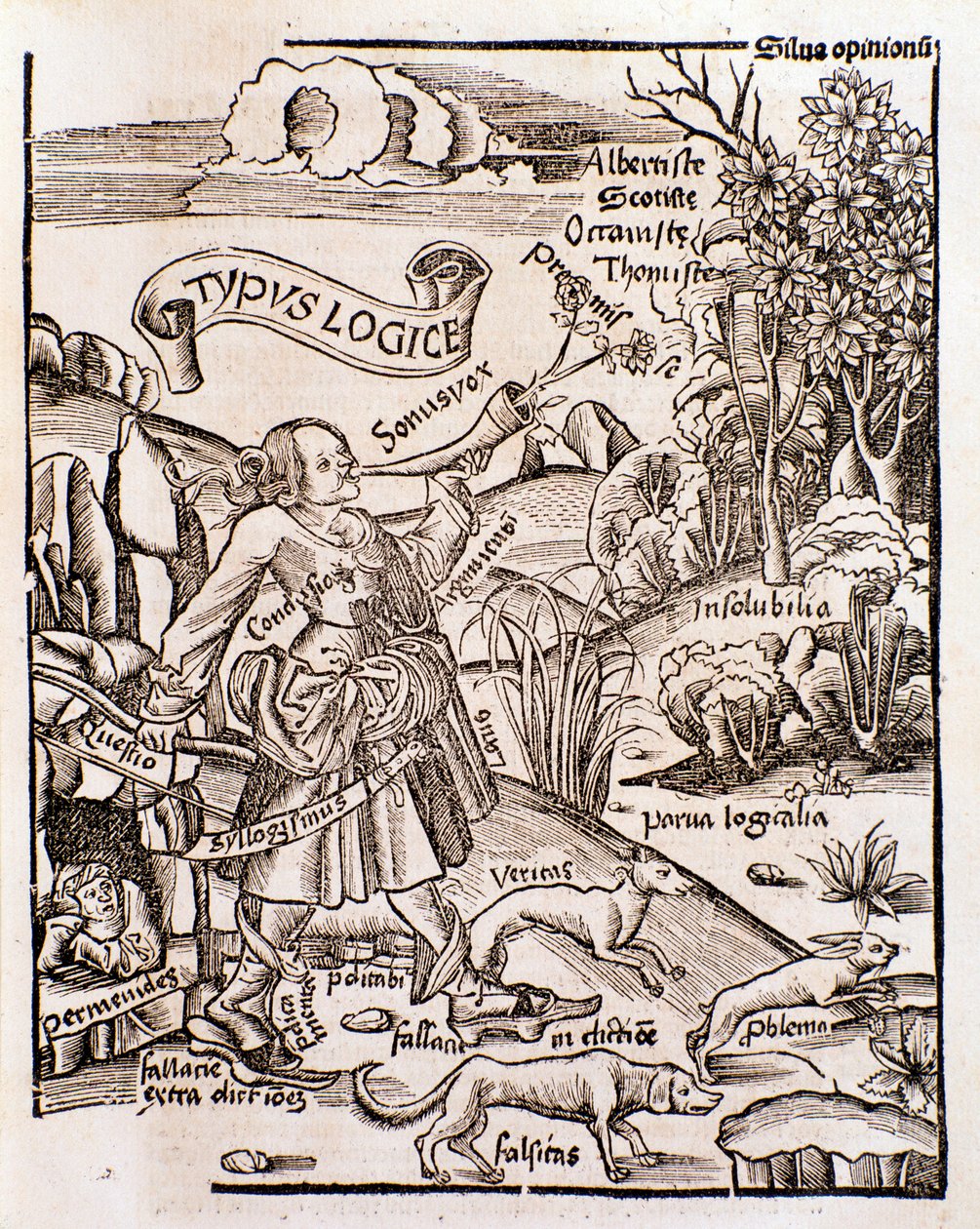 Allegorie der Logik aus Margarita philosophica von Gregor Reisch (1508) von Unknown artist