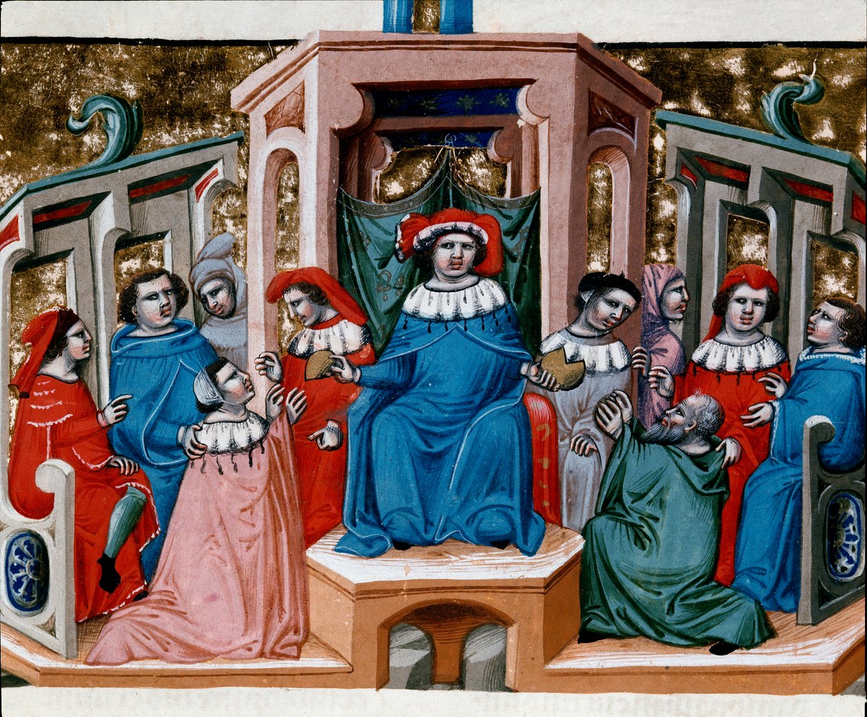 Allegorie des Gesetzes (Miniatur) aus dem Codex Justinianus von Unknown artist