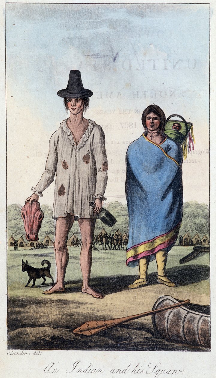 Ein Indianer und seine Frau, Kanada von Unknown artist