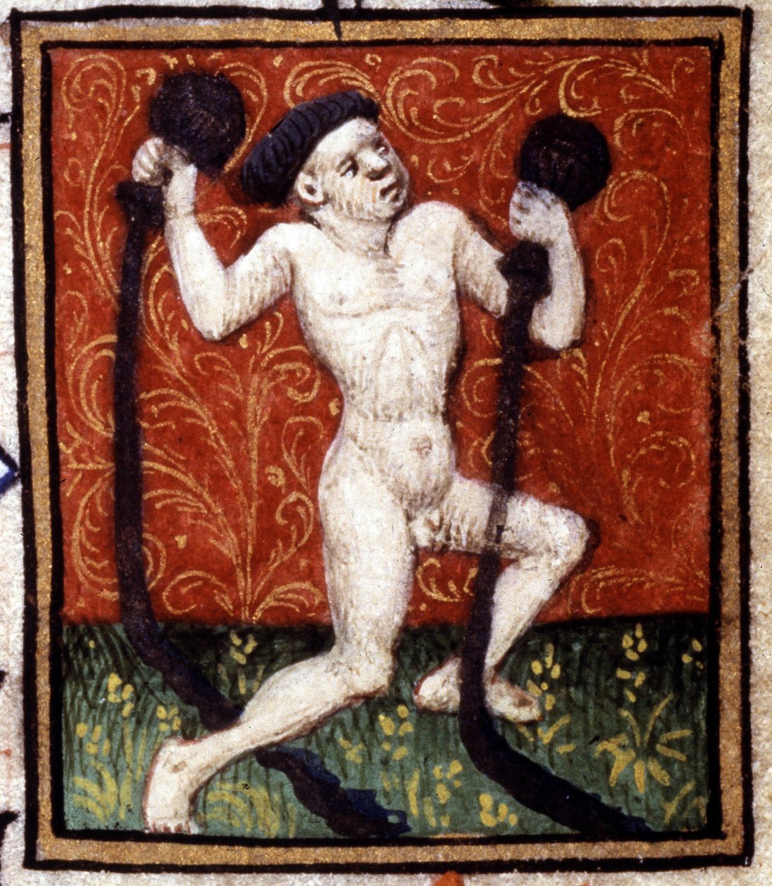 Wassermann. Miniatur eines Horoskops. Manuskript aus dem 15. Jahrhundert. Bibl. Trivulziana, Mailand von Unknown artist