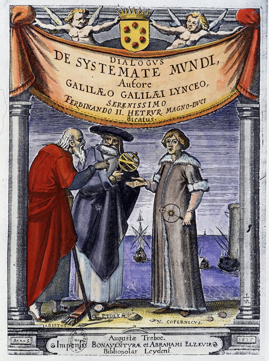 Aristoteles, Ptolemäus und Nikolaus Kopernikus von Unknown artist