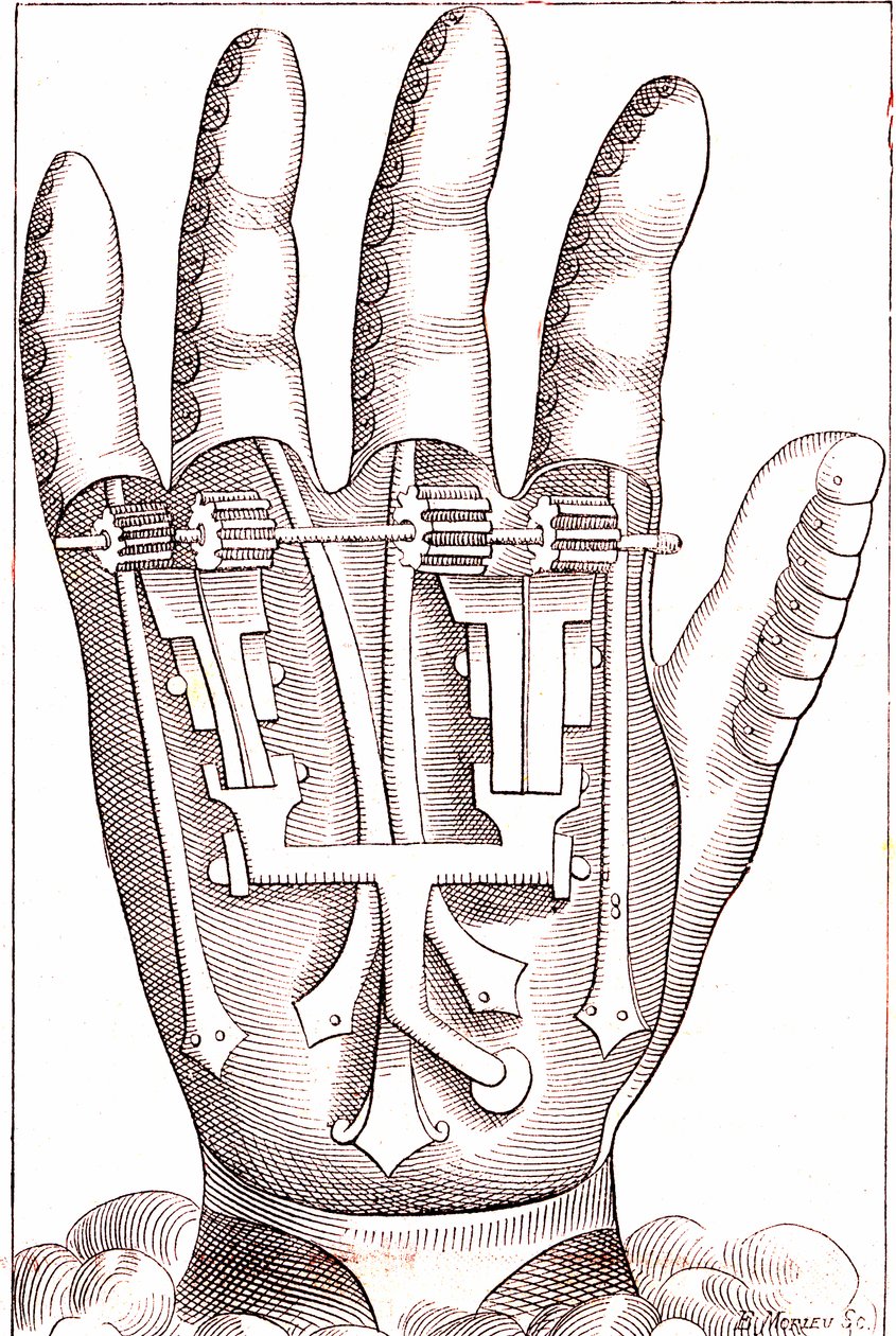 Künstliche Handprothese des französischen Chirurgen Anatomen Ambroise Paré von Unknown artist