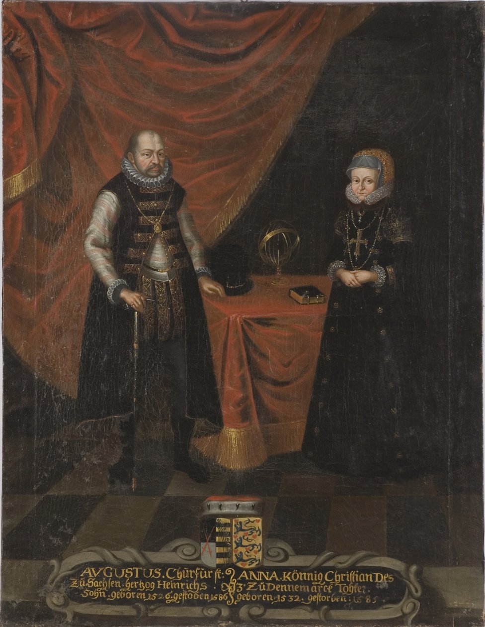 August (1526-1586), Kurfürst von Sachsen und Anna von Dänemark (1532-1585) von Unknown artist
