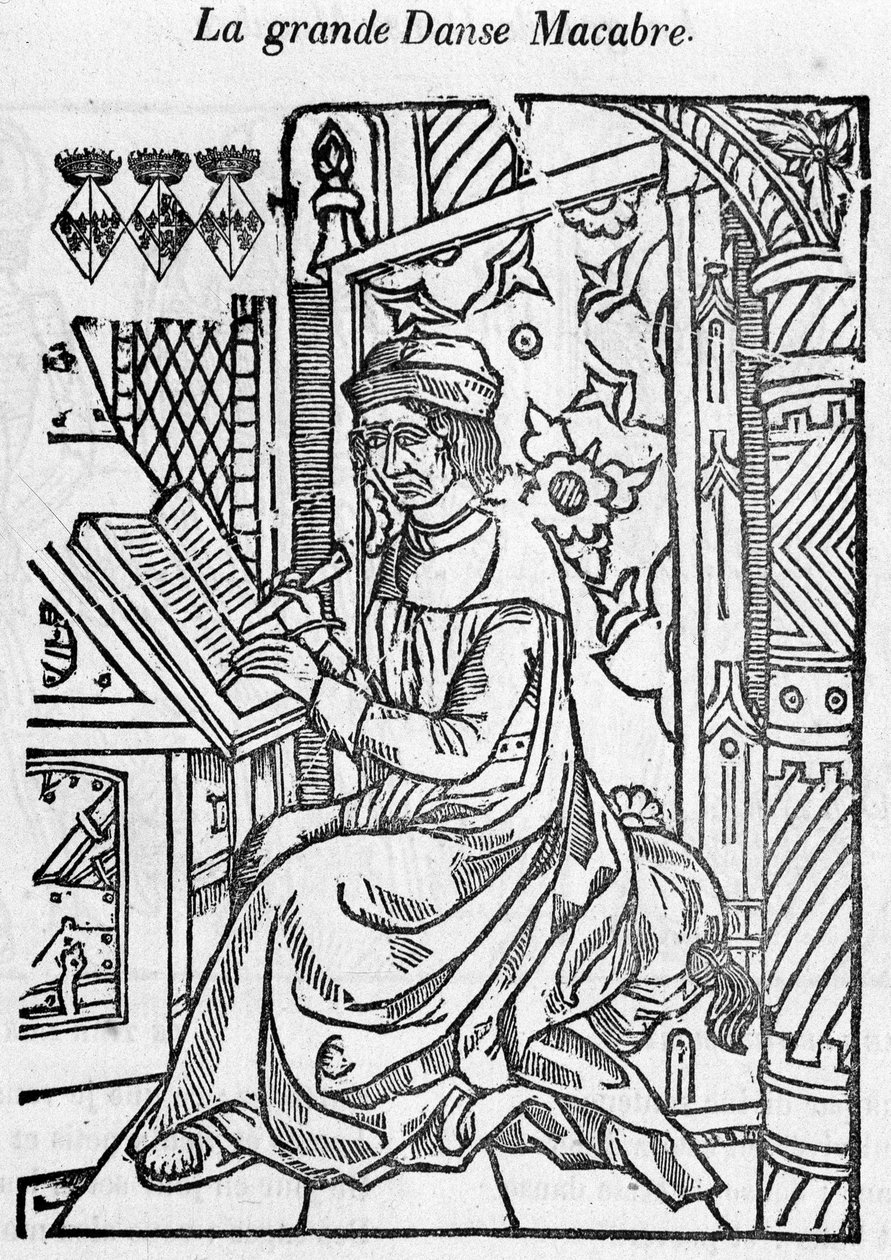 Autor des großen Totentanzes schreibt. von Unknown artist