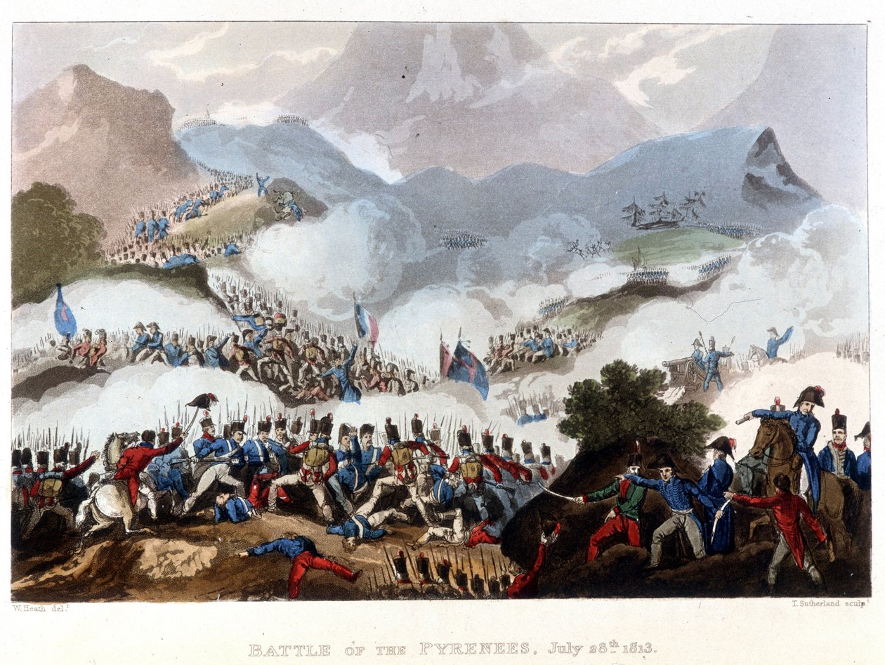 Schlacht in den Pyrenäen, 28. Juli von Unknown artist