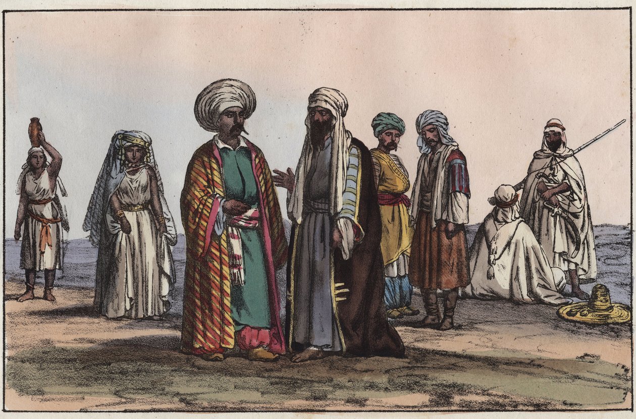 Beduinen - Gravur aus „Usi e Costumi di Tutti i Popoli dell