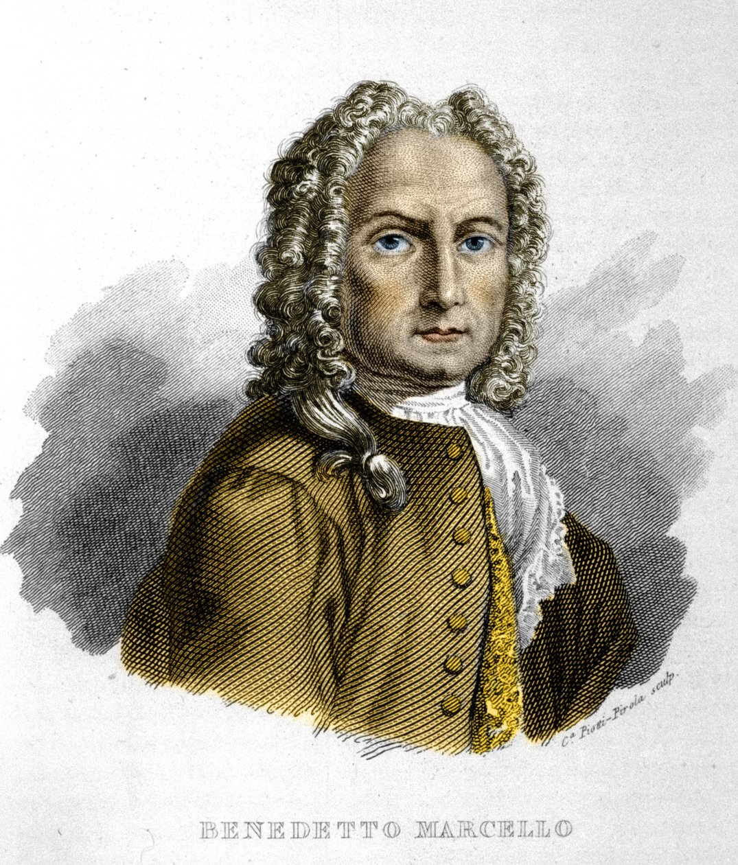 Benedetto Marcello (1686-1739) italienischer Komponist. Gravur aus dem 19. Jahrhundert, Mailand von Unknown artist