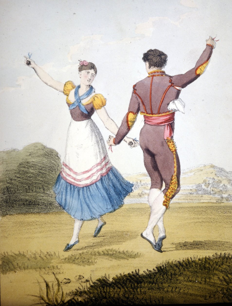 Bolero. Gravur aus dem frühen 19. Jahrhundert von Unknown artist