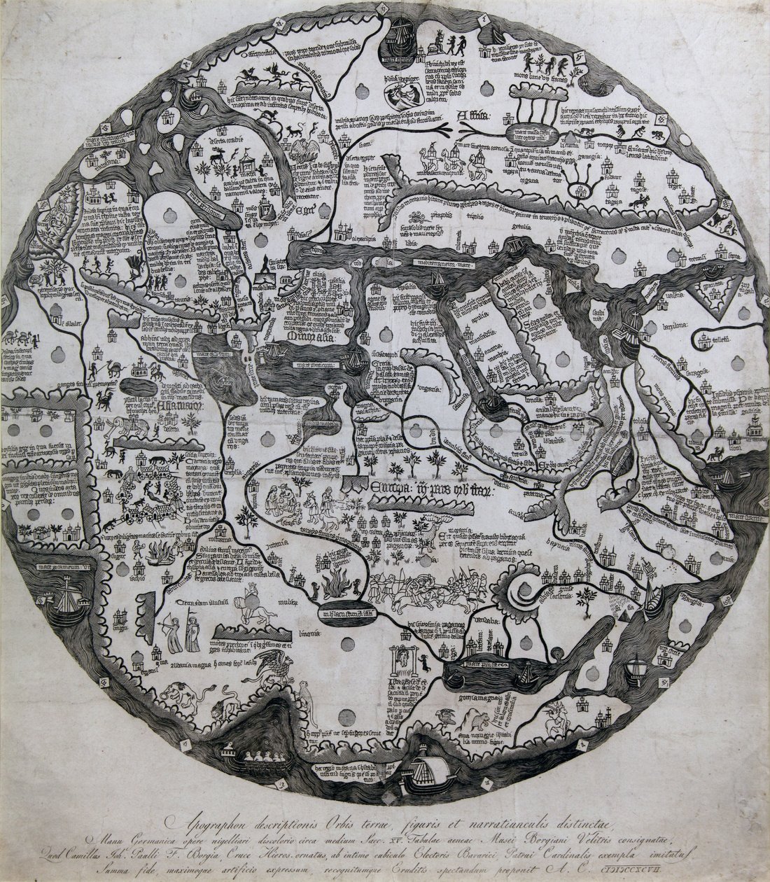 Borgia-Weltkarte von Unknown Artist