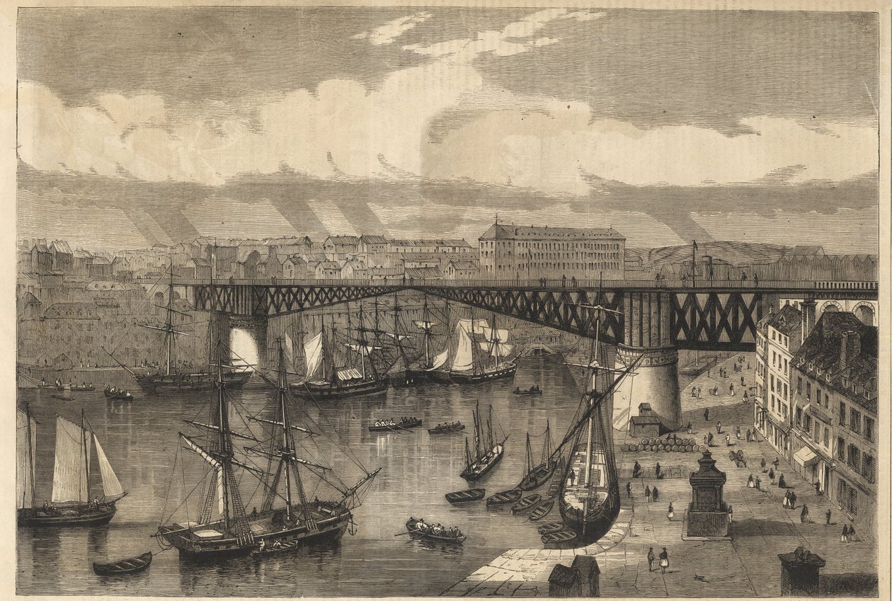 Brest - die große Drehbrücke 1864 - Nationalbrücke - Drehbrücke von Unknown artist