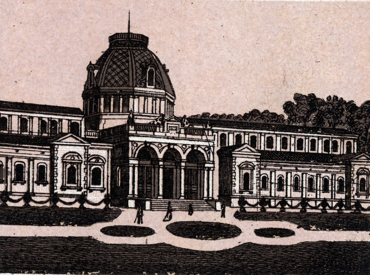 Budapest, Ungarn: Blick auf die Thermalbäder auf der Margareteninsel. in „Die Welt illustriert 168 Ansichten“. Undatiert (spätes 19. Jahrhundert) von Unknown artist
