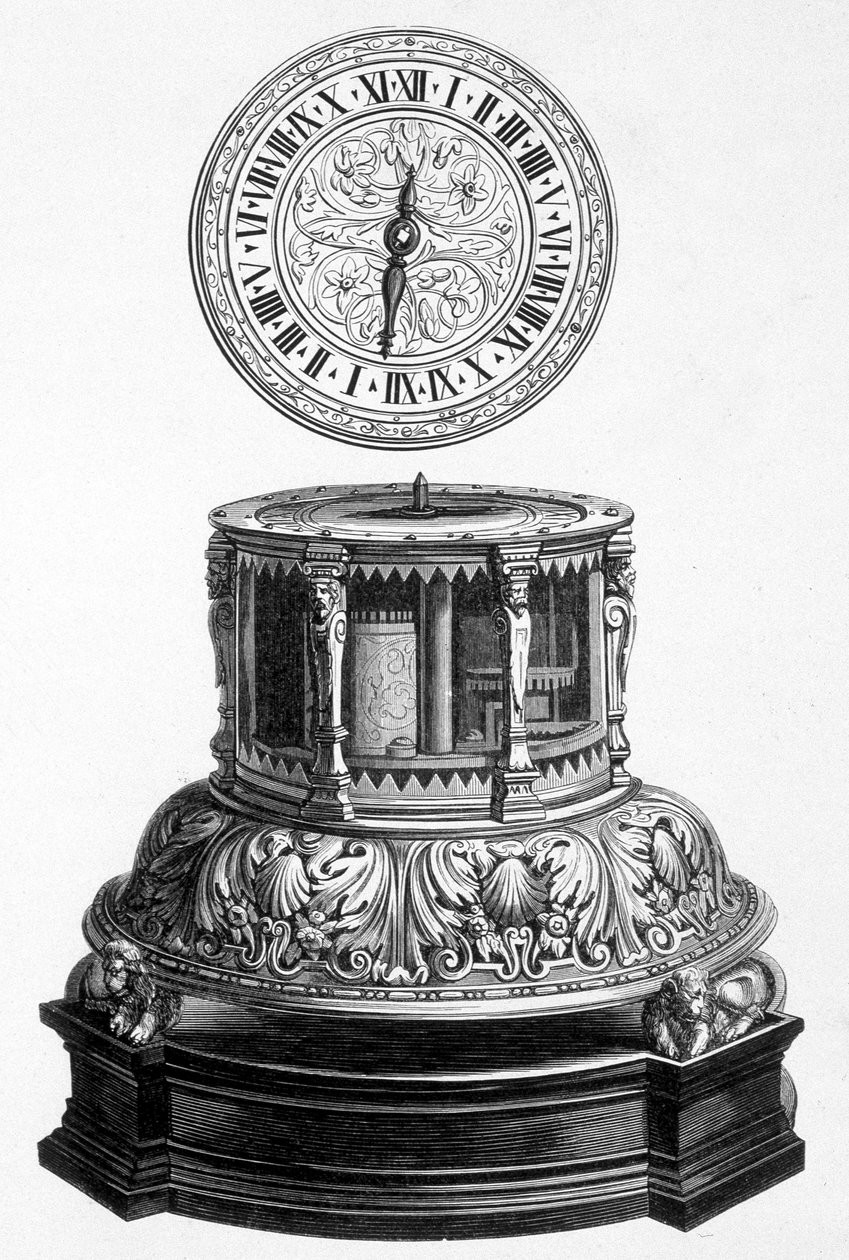 Kabinettsuhr aus der Valois-Zeit - Gravur von Unknown artist