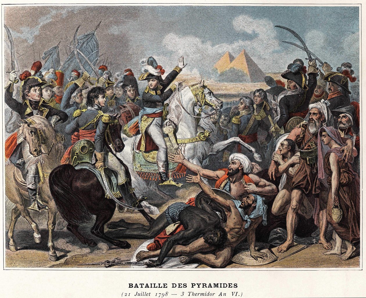 Kampagne (Expedition) von Ägypten (1798-1801): Schlacht bei den Pyramiden, 21. Juli von Unknown artist