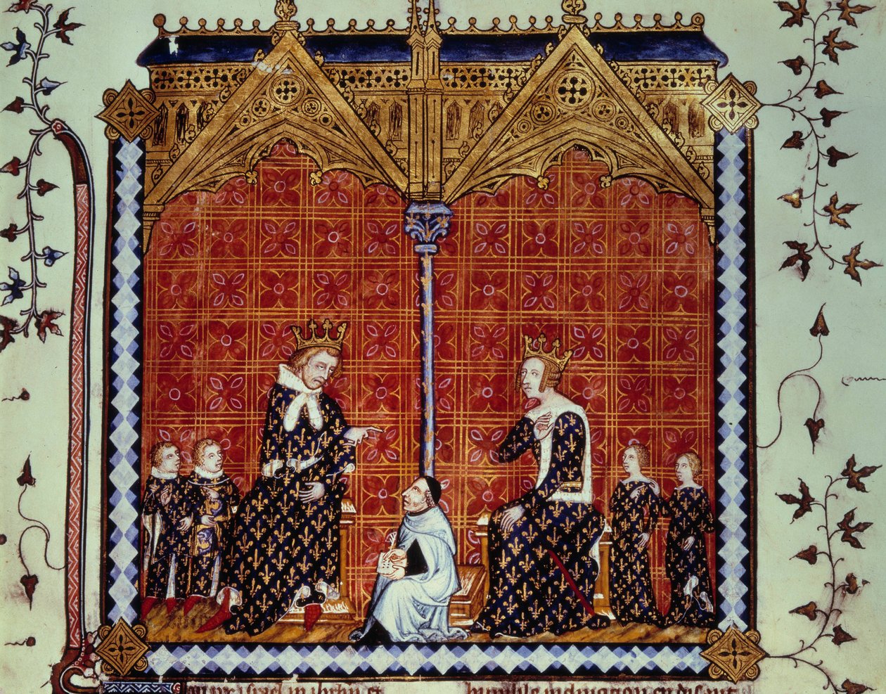 Karl V. der Weise und Jeanne de Bourbon, umgeben von ihren Kindern von Unknown artist