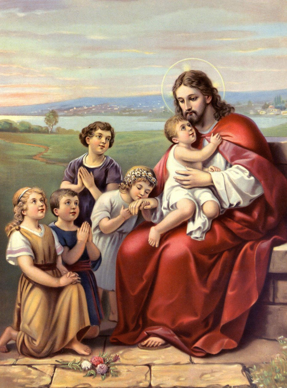 Chromolithographie des späten 19. Jahrhunderts, die das Leben Christi darstellt von Unknown artist
