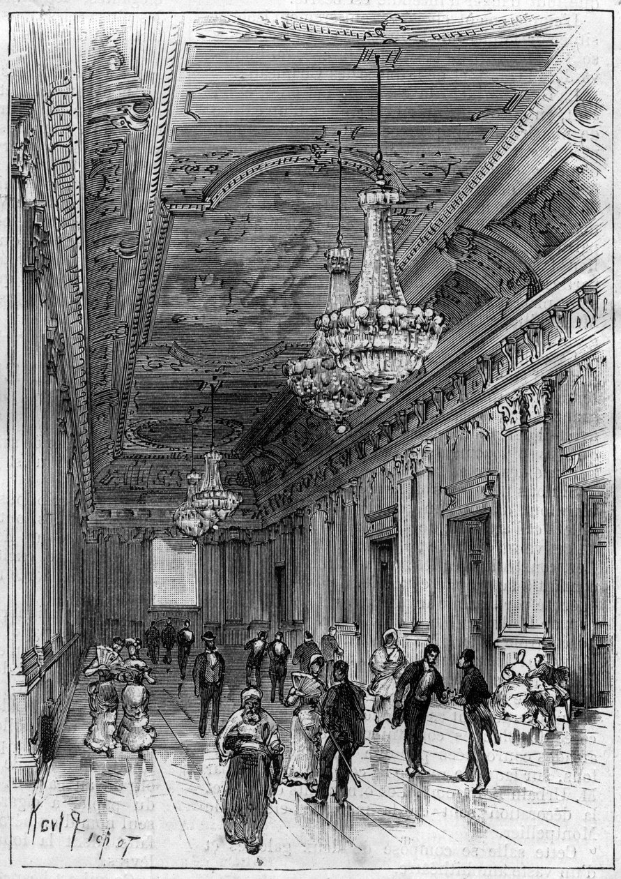 Konstantin-Theater in Algerien, erbaut von Architekt Paul Jean Gion zwischen 1877 und 1883 - Zugangsgalerie von Unknown artist