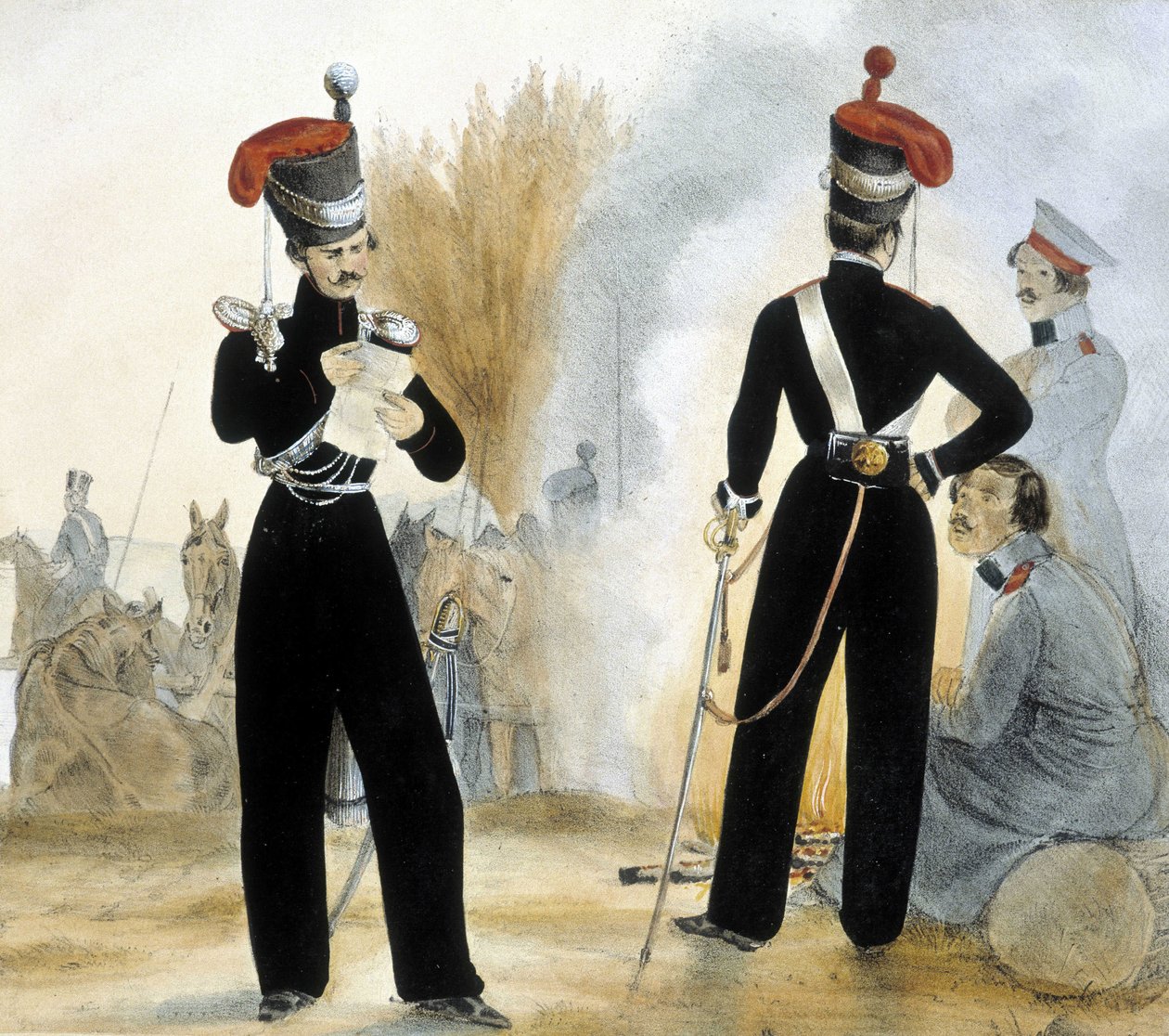 Kosakensoldaten der kleinen Russland um 1840 von Unknown artist