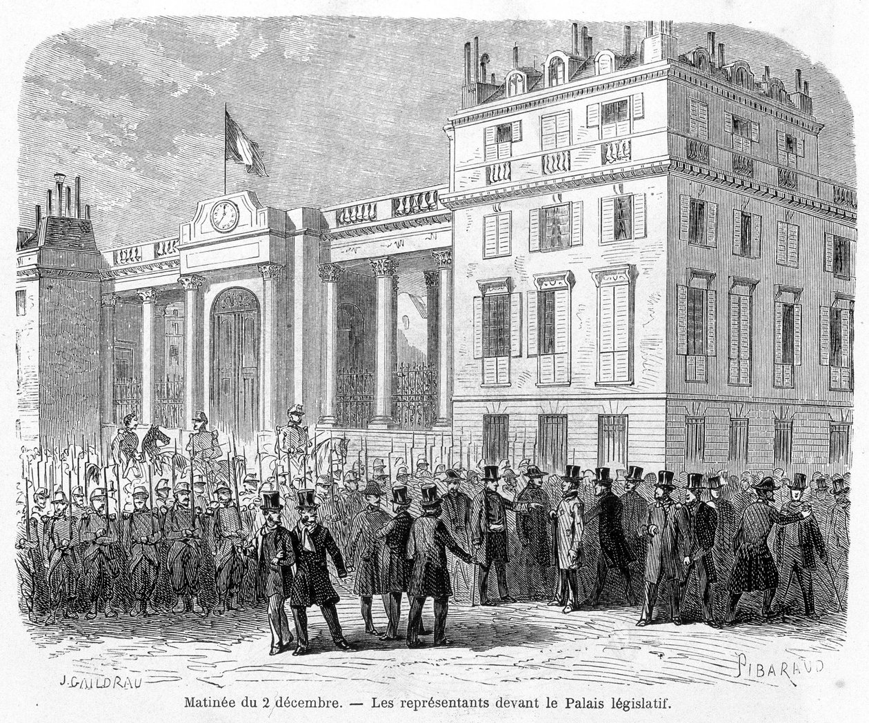Staatsstreich: Verhaftung von Abgeordneten im Rathaus des 10. Arrondissements von Paris am 2. Dezember 1851 von Unknown artist