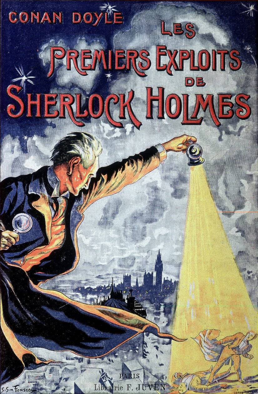 Titelblatt „Die ersten Abenteuer von Sherlock Holmes“ von Conan Doyle von Unknown artist