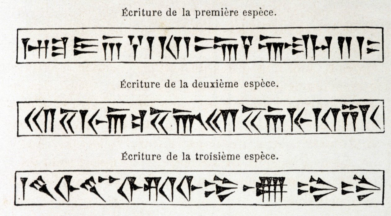 Keilschrift, „Tour du monde“ 1. Semester 1863 von Unknown artist