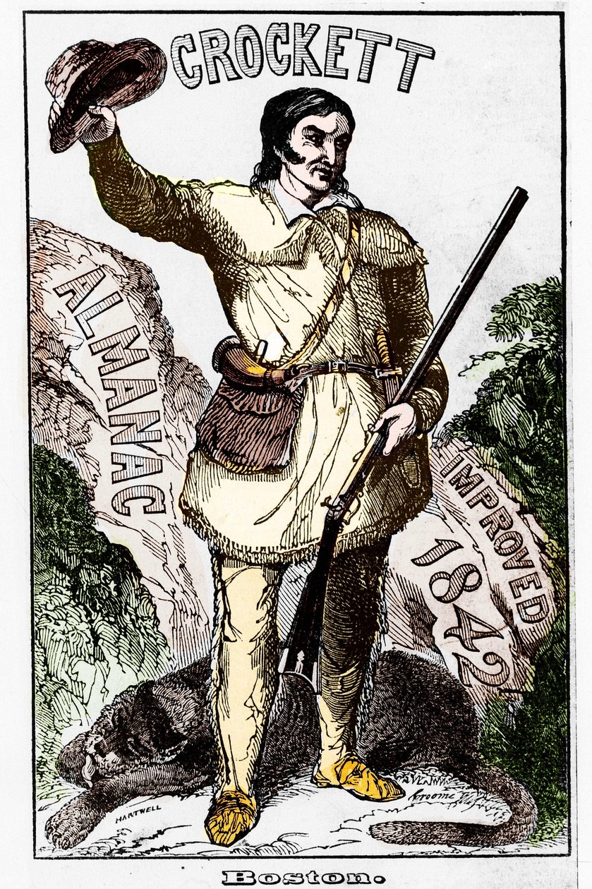 David Crockett (1786-1836), amerikanischer Pionier - Almanach von Unknown artist