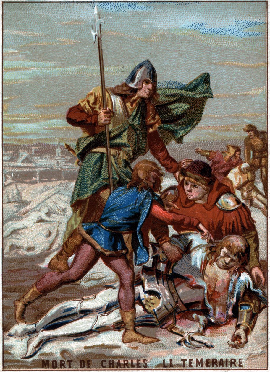 Tod von Karl dem Kühnen, Herzog von Burgund von Unknown artist