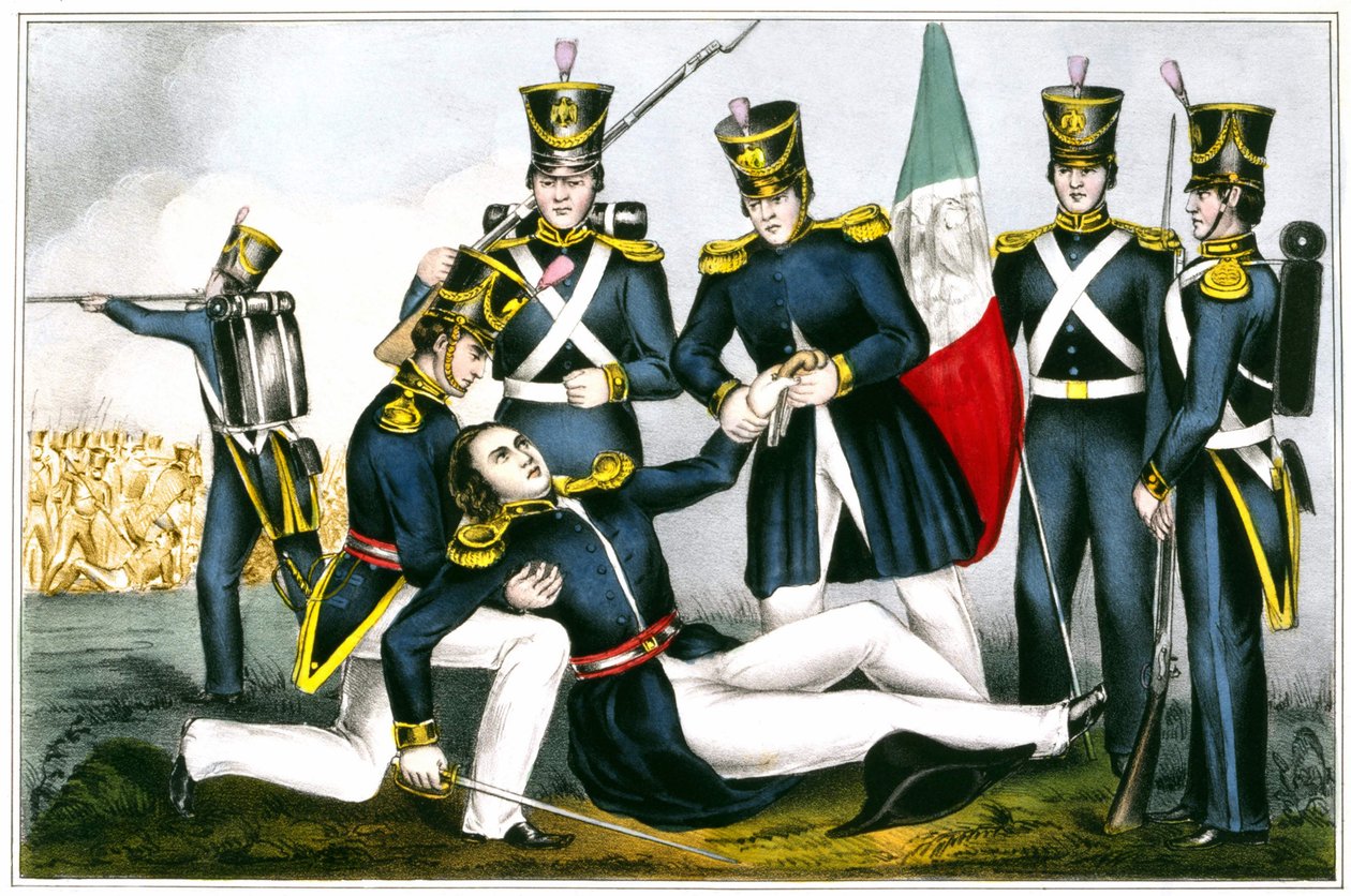 Tod von Colonel Clay, Schlacht von Buena Vista im Jahr 1847, Mexikanischer Krieg von Unknown artist
