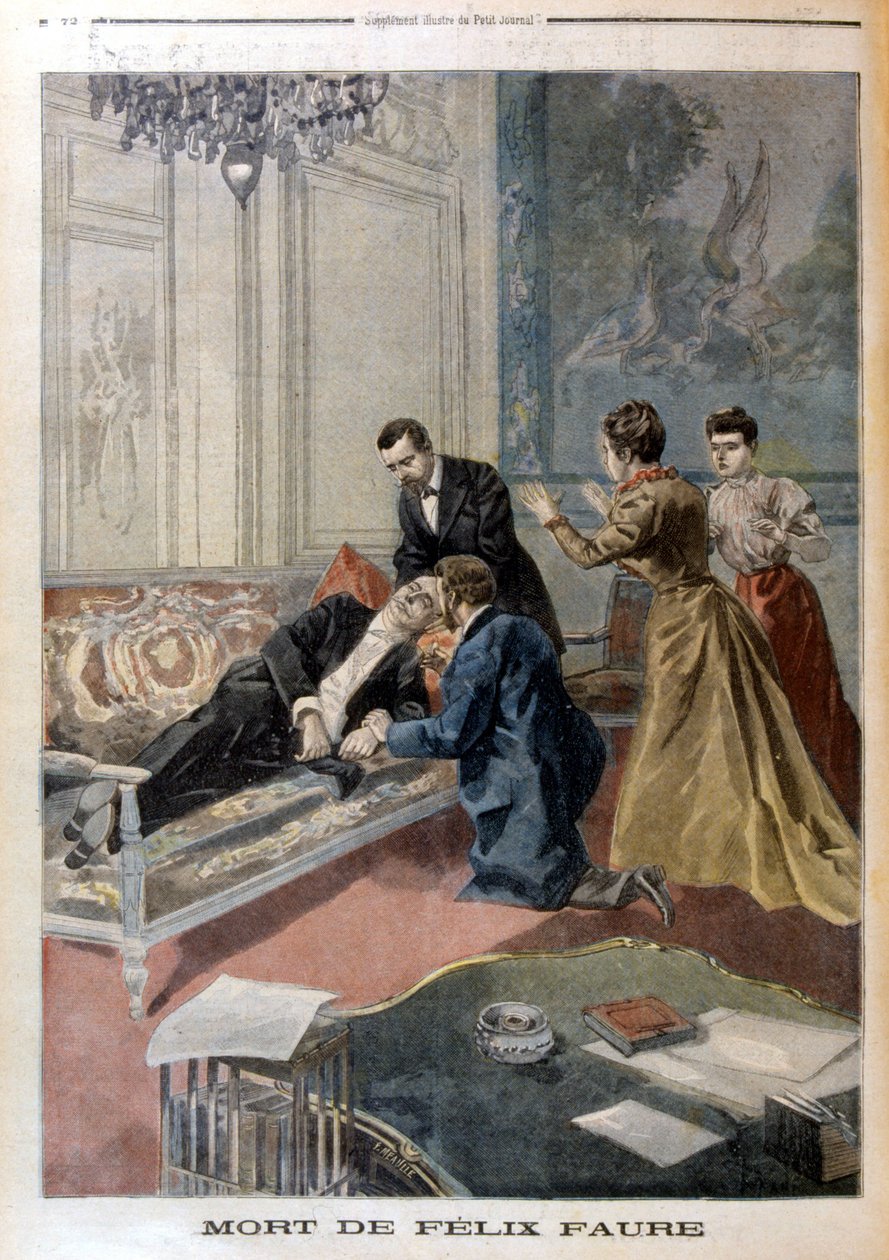 Tod von Félix Faure in den Salons des Elysée - in „Le Petit Journal“ vom 26.02.1899 von Unknown artist