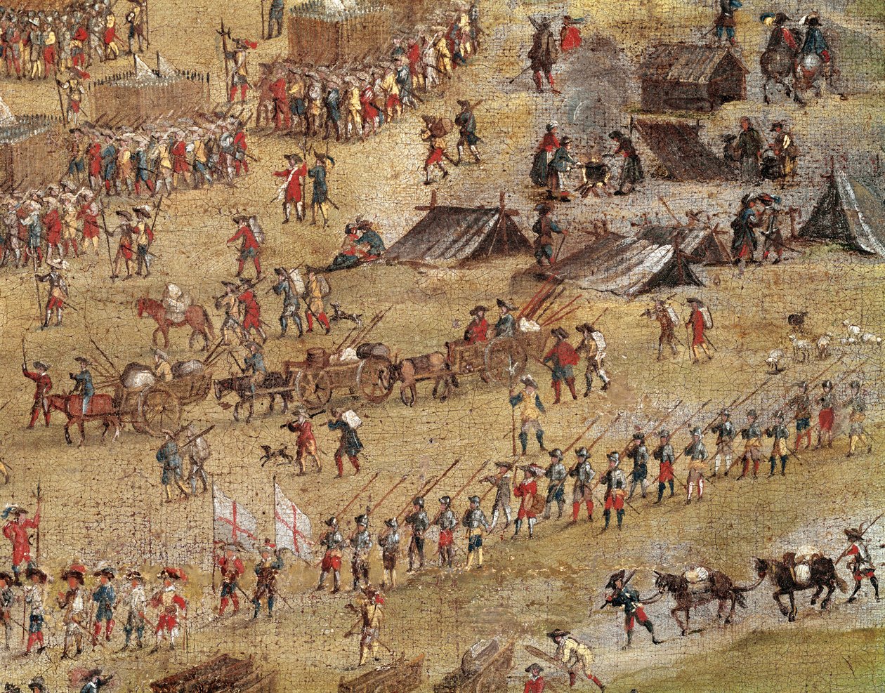 Detail von Richelieus Truppen während der Belagerung von La Rochelle von Unknown artist