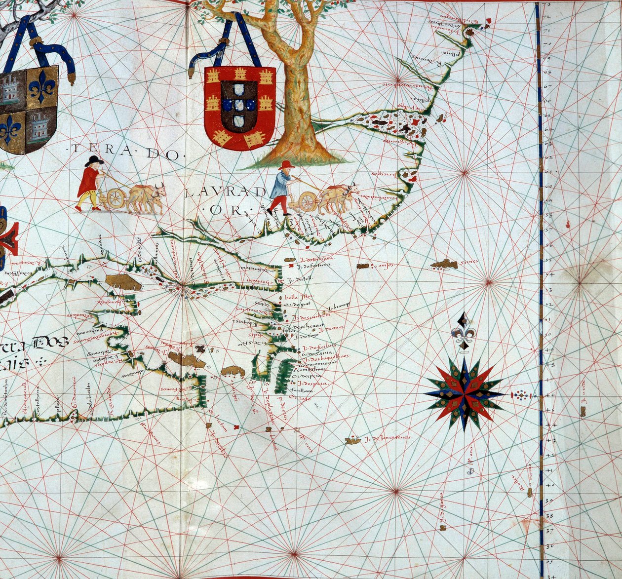 Detail einer Karte von Labrador (Markland), Ostkanada von Unknown artist