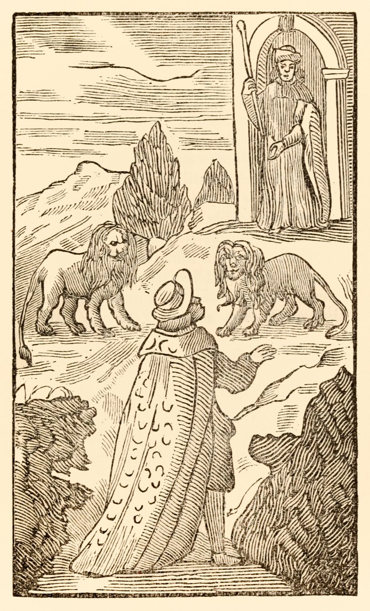 Schwierigkeit liegt hinter uns, Angst liegt vor uns aus Der Pilgerreise von dieser Welt in die zukünftige Welt von John Bunyan von Unknown