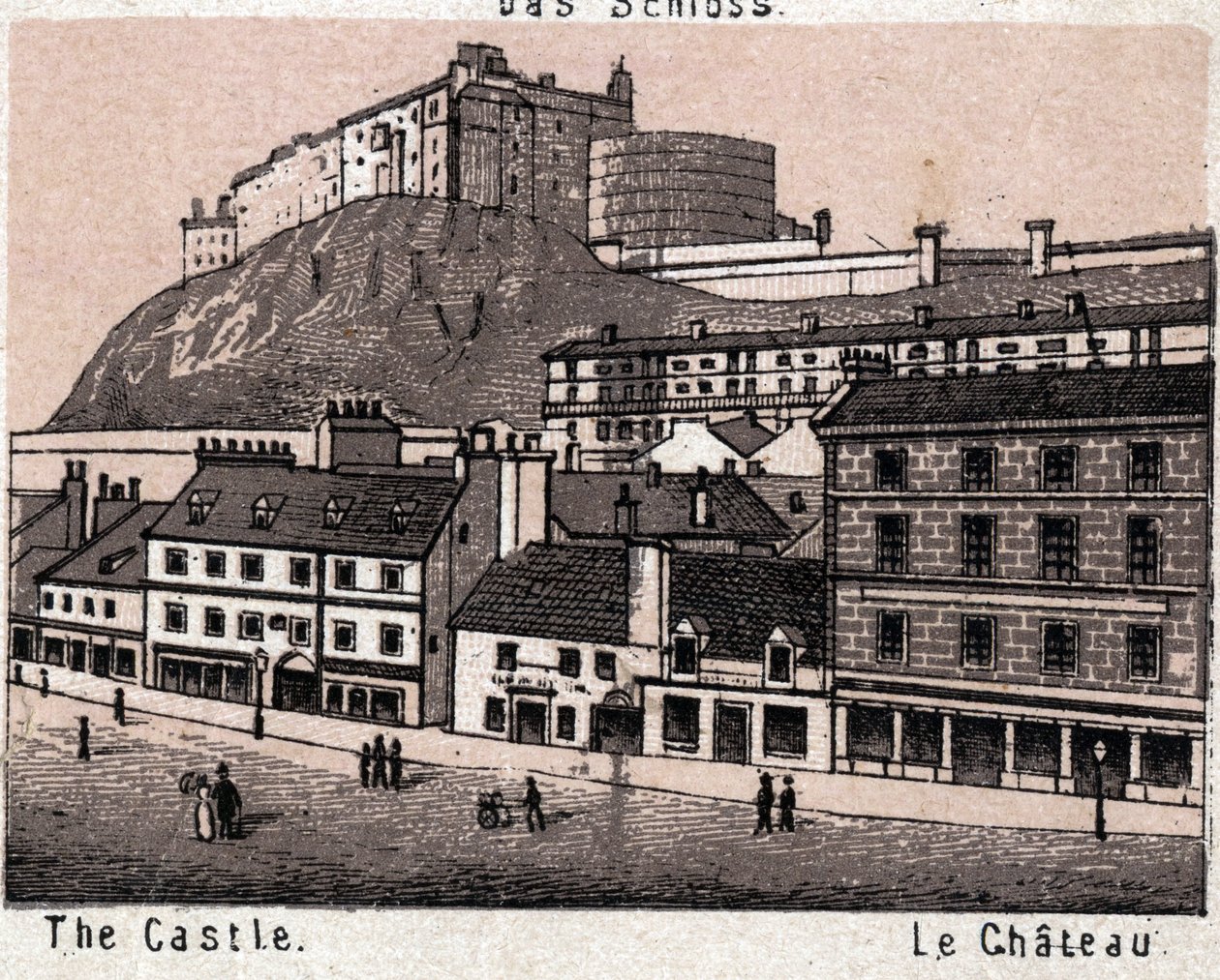 Edinburgh, Schottland: Blick auf das Schloss von Unknown artist