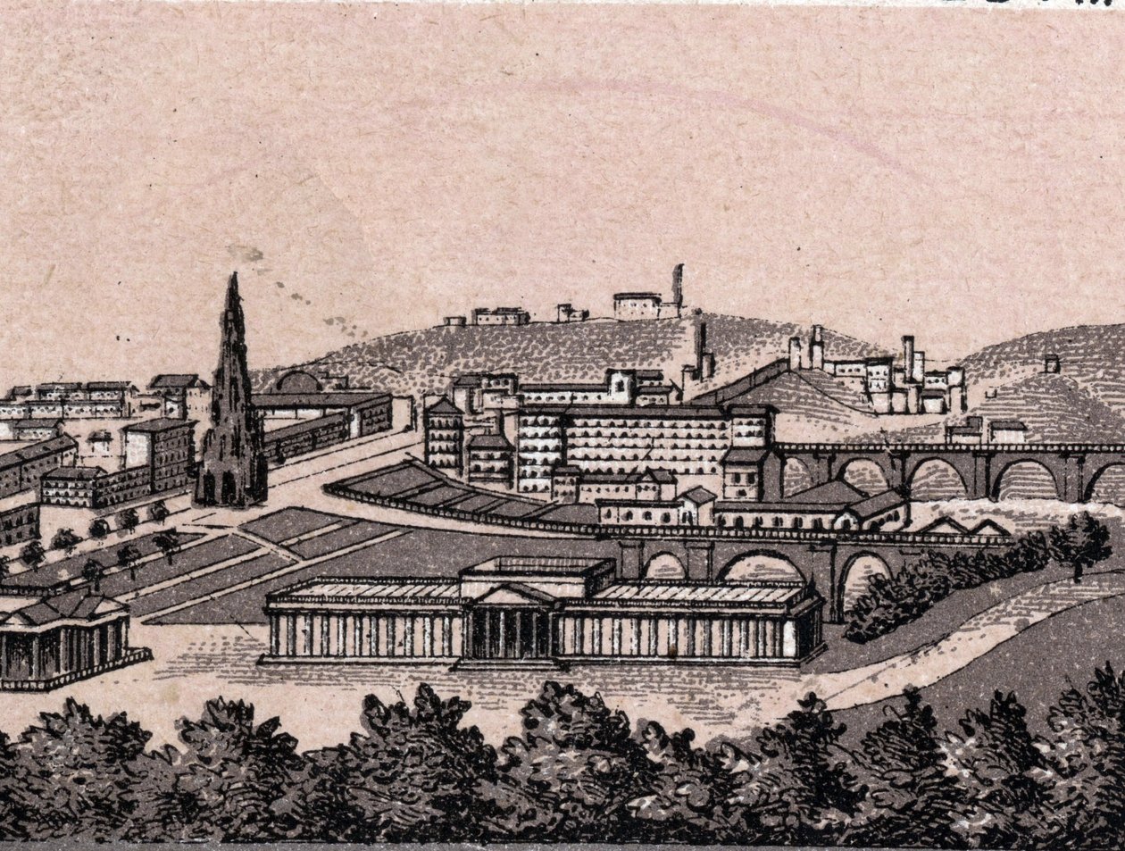 Edinburgh, Schottland: Blick auf die Stadt vom Schloss Edinburgh. in „Die Welt illustriert 168 Ansichten“. Undatiert (spätes 19. Jahrhundert) von Unknown artist