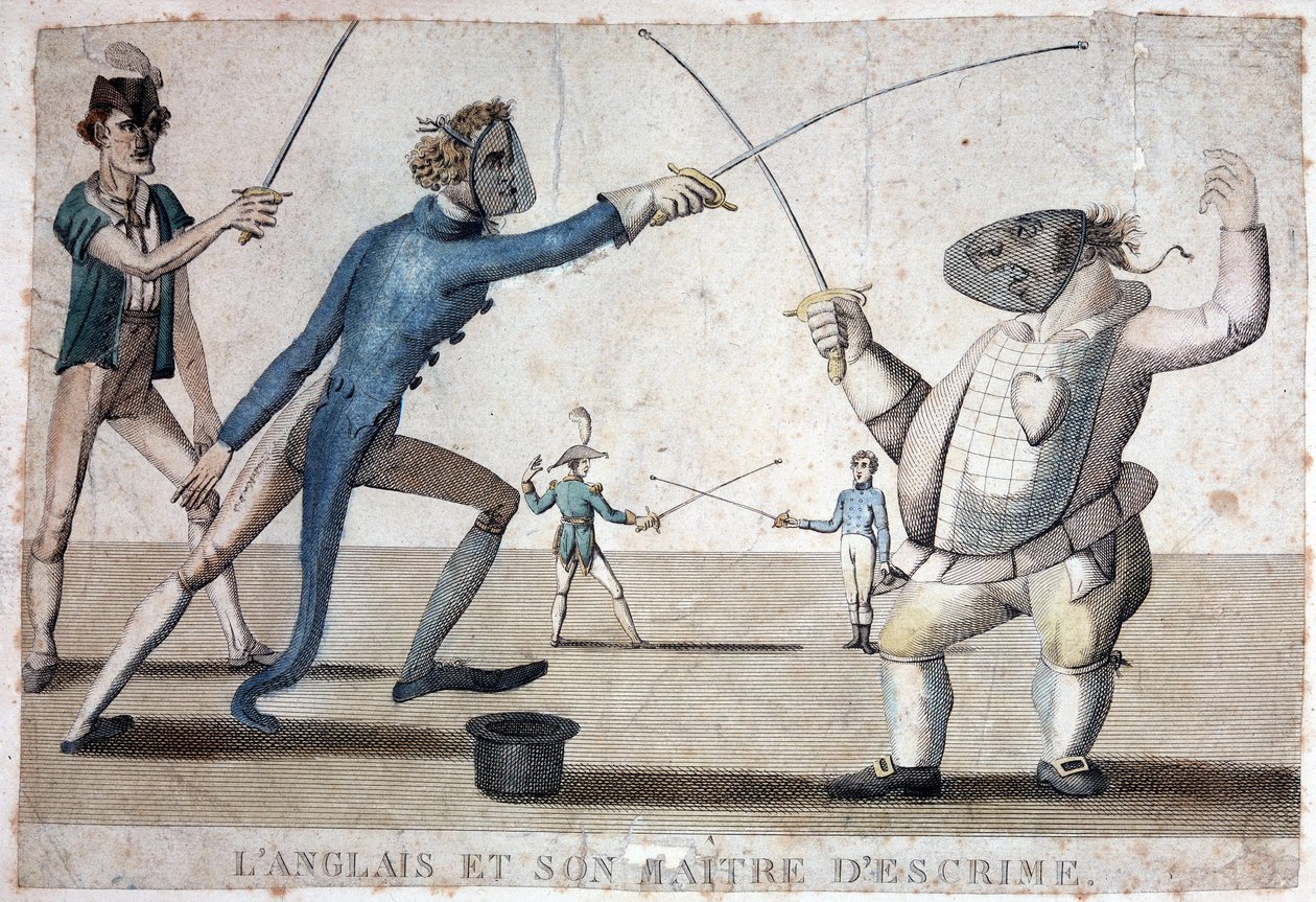 Englisch und sein Fechtmeister - 19. Jahrhundert von Unknown artist