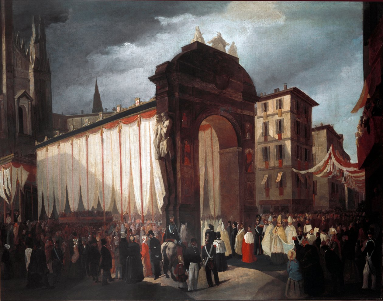 Einzug des neuen Erzbischofs von Mailand am 5. Dezember 1847 von Unknown artist