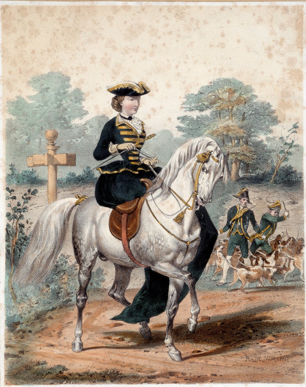 Reiterporträt von Kaiserin Eugenie um 1860 von Unknown artist