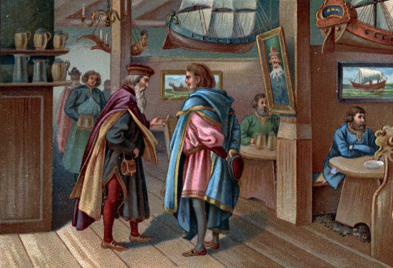 Ehemalige Einkaufszentren: Lübecks Kammer der Navigatoren im 17. Jahrhundert. von Unknown artist