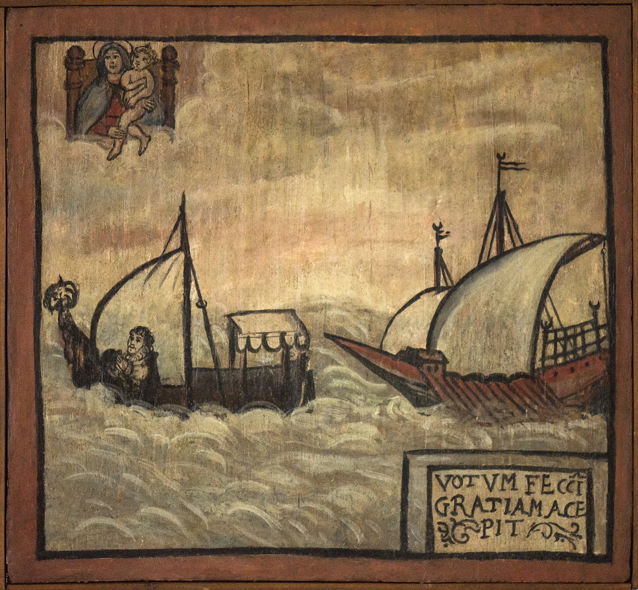 Ex-Voto-Matrose, beliebtes Angebot als Zeichen der Hingabe und Dankbarkeit des Matrosen, der den Gefahren des Meeres entkommen ist, aus der Kirche von Carmine, Torre del Greco, in der Nähe von Neapel von Unknown artist