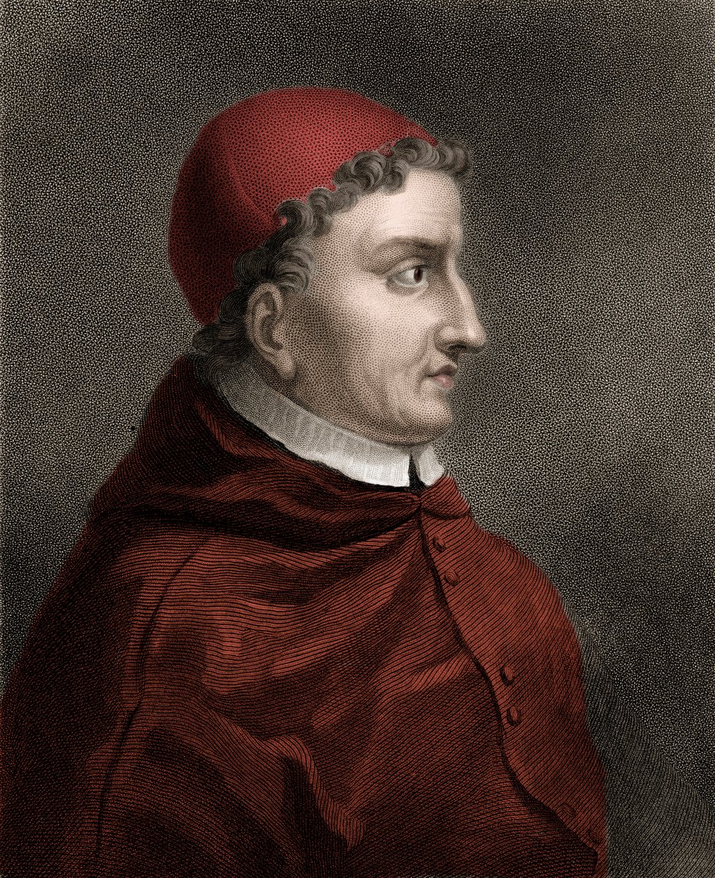 Francisco Jimenez de Cisneros (Gonzalo Jimenez de Cisneros) (1436-1517) Kardinal, religiöser Reformer und spanischer Staatsmann - Stich aus dem 19. Jahrhundert von Unknown artist